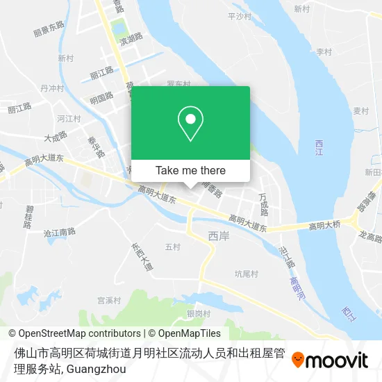 佛山市高明区荷城街道月明社区流动人员和出租屋管理服务站 map