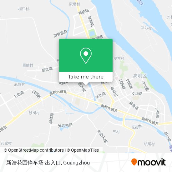 新浩花园停车场-出入口 map