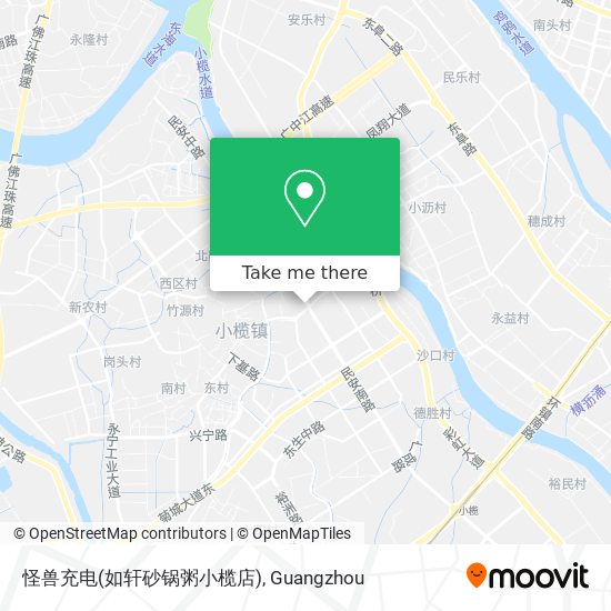 怪兽充电(如轩砂锅粥小榄店) map
