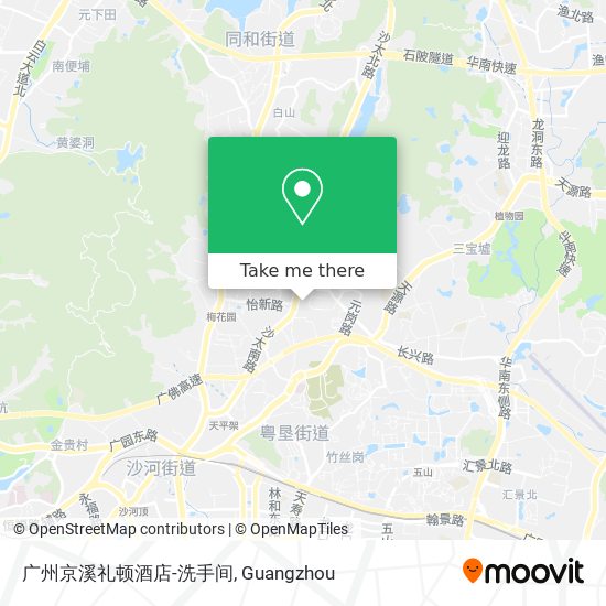 广州京溪礼顿酒店-洗手间 map