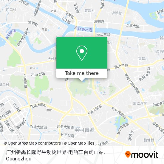 广州番禺长隆野生动物世界-电瓶车百虎山站 map
