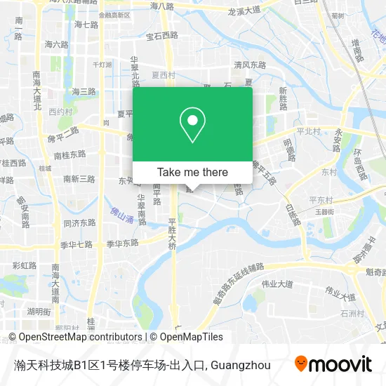 瀚天科技城B1区1号楼停车场-出入口 map