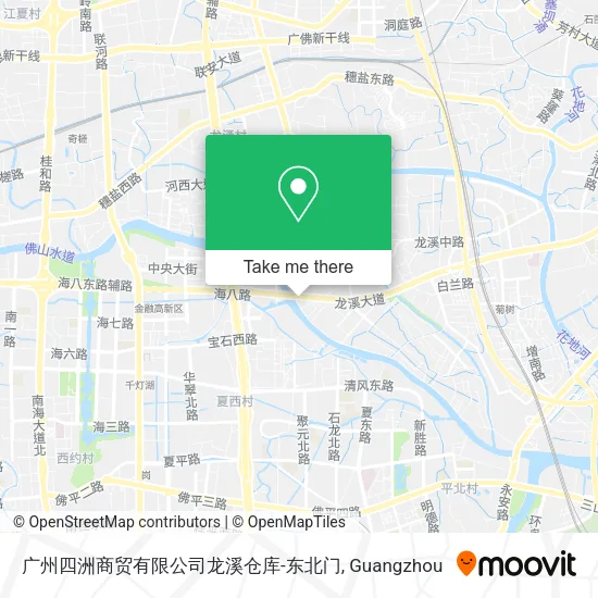 广州四洲商贸有限公司龙溪仓库-东北门 map