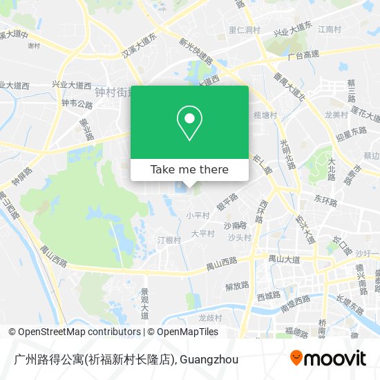 广州路得公寓(祈福新村长隆店) map