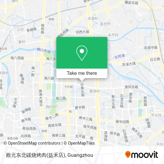 殿元东北碳烧烤肉(益禾店) map