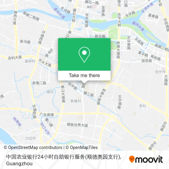 中国农业银行24小时自助银行服务(顺德奥园支行) map