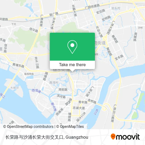 长荣路与沙涌长荣大街交叉口 map