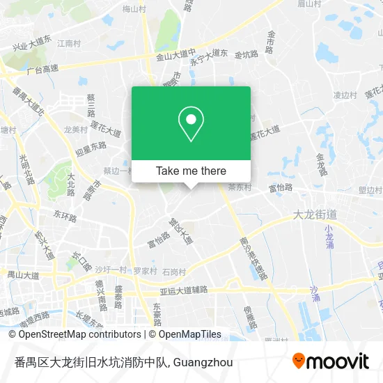 番禺区大龙街旧水坑消防中队 map