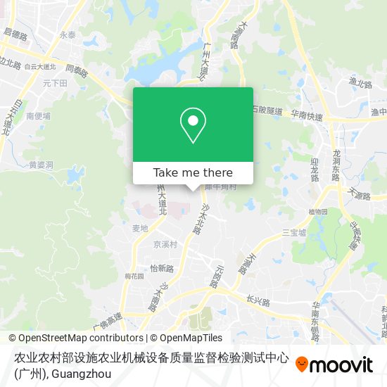 农业农村部设施农业机械设备质量监督检验测试中心(广州) map