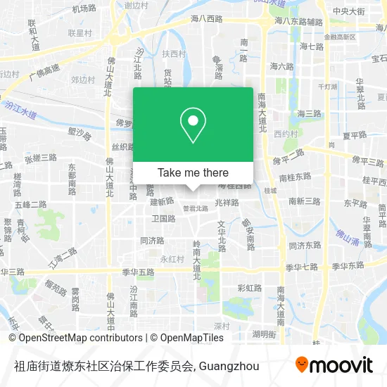 祖庙街道燎东社区治保工作委员会 map