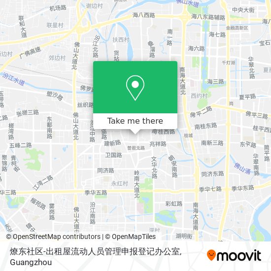 燎东社区-出租屋流动人员管理申报登记办公室 map