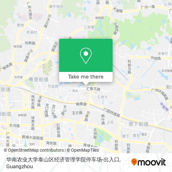 华南农业大学泰山区经济管理学院停车场-出入口 map