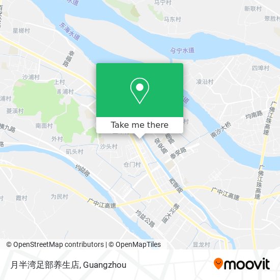 月半湾足部养生店 map