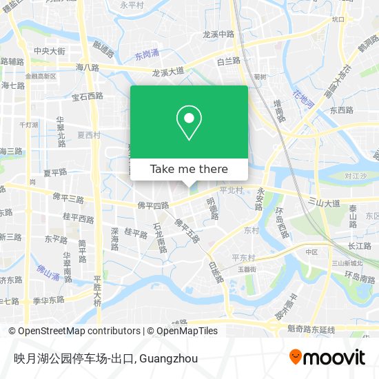 映月湖公园停车场-出口 map