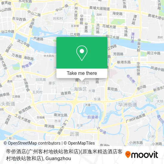 帝侨酒店(广州客村地铁站敦和店)(原逸米精选酒店客村地铁站敦和店) map