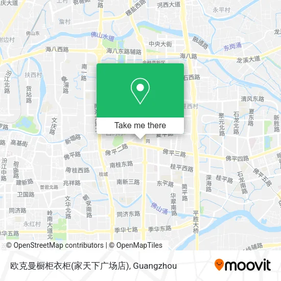 欧克曼橱柜衣柜(家天下广场店) map