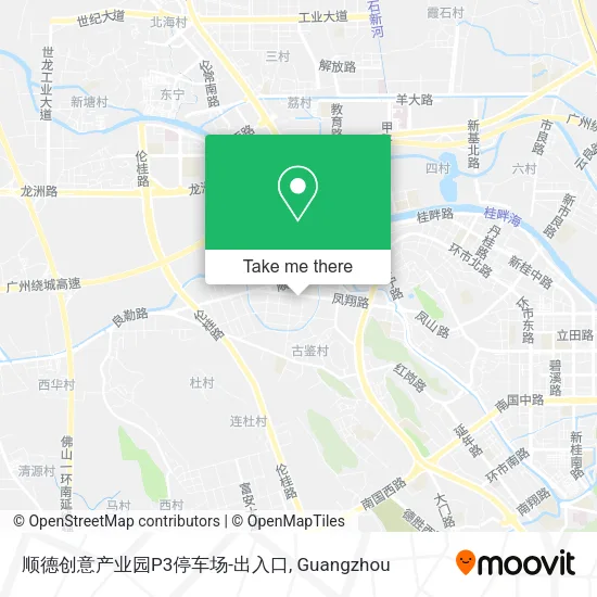 顺德创意产业园P3停车场-出入口 map