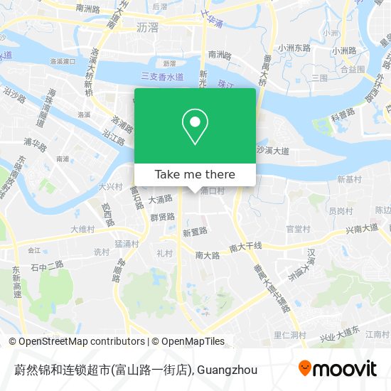 蔚然锦和连锁超市(富山路一街店) map