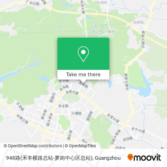 948路(禾丰横路总站-萝岗中心区总站) map