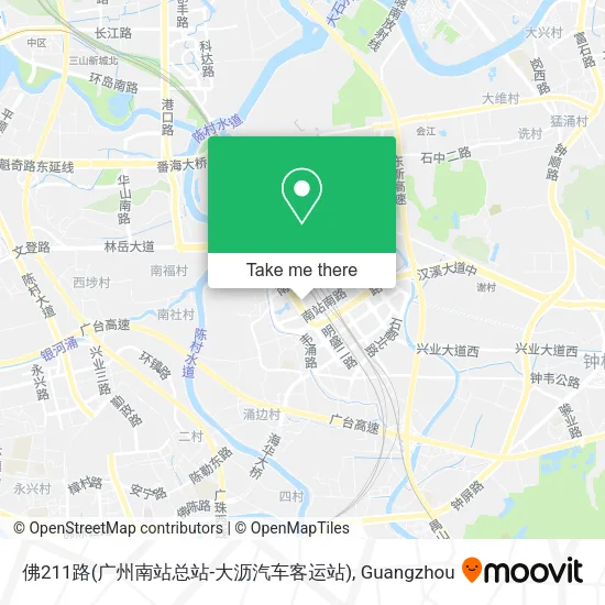 佛211路(广州南站总站-大沥汽车客运站) map