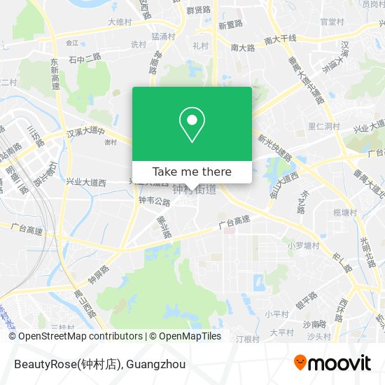 BeautyRose(钟村店) map