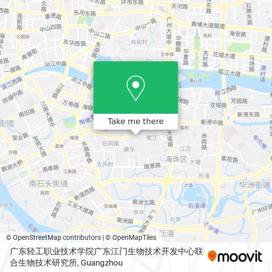 广东轻工职业技术学院广东江门生物技术开发中心联合生物技术研究所 map