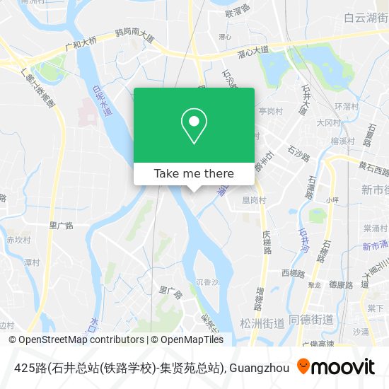 425路(石井总站(铁路学校)-集贤苑总站) map