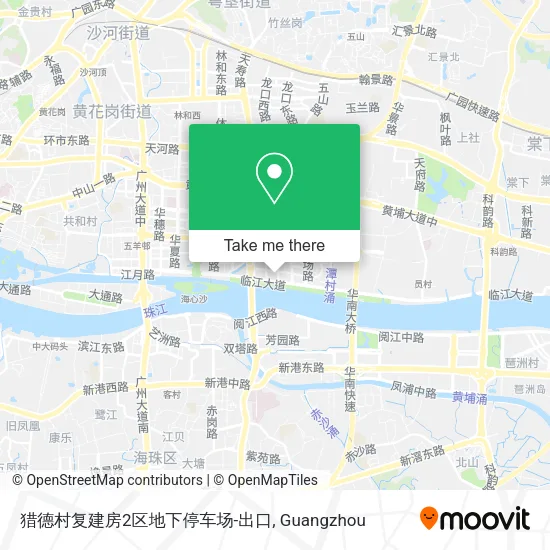 猎德村复建房2区地下停车场-出口 map