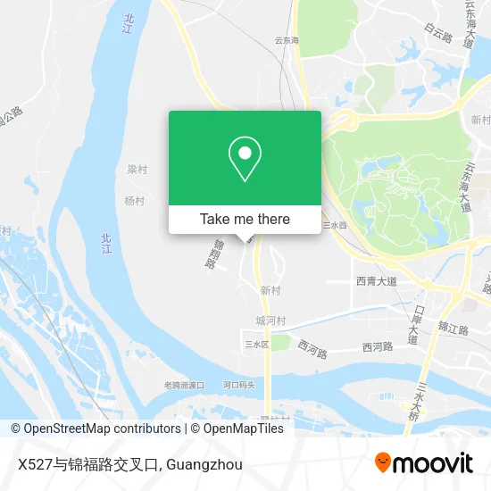 X527与锦福路交叉口 map