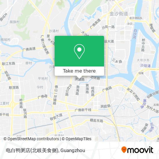 电白鸭粥店(北岐美食侧) map