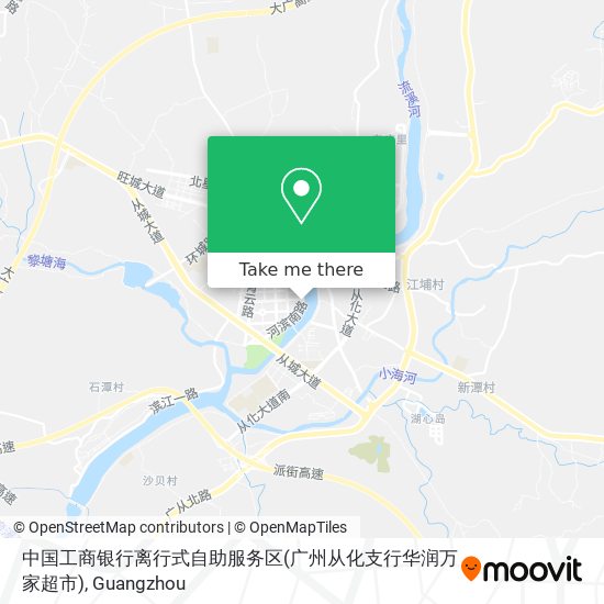 中国工商银行离行式自助服务区(广州从化支行华润万家超市) map