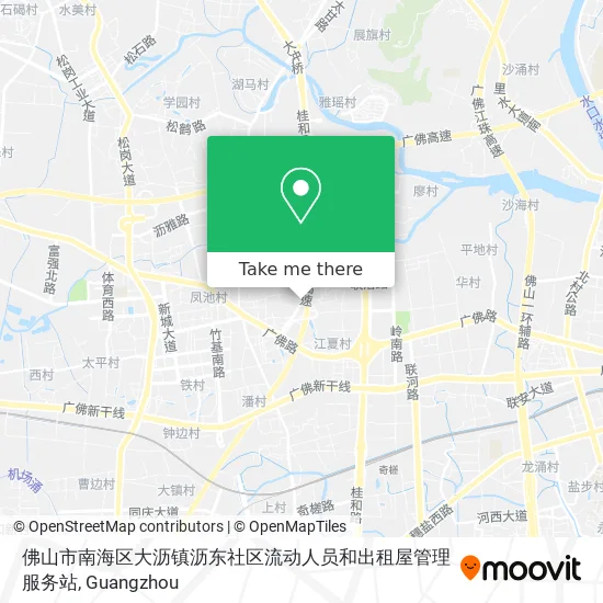 佛山市南海区大沥镇沥东社区流动人员和出租屋管理服务站 map