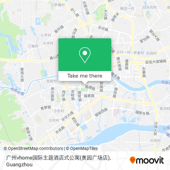 广州vhome国际主题酒店式公寓(奥园广场店) map