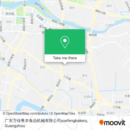 广东万佳粤丰食品机械有限公司yuefengbakery map
