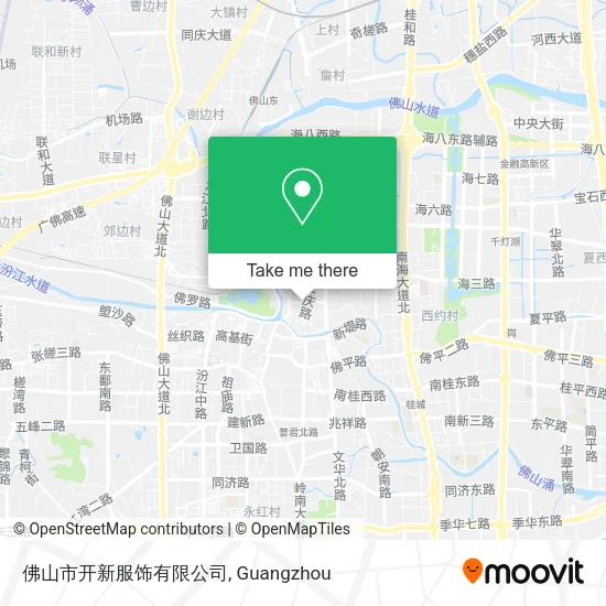 佛山市开新服饰有限公司 map