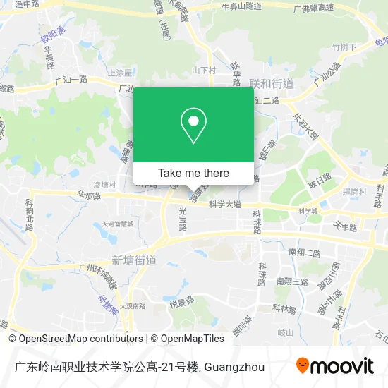 广东岭南职业技术学院公寓-21号楼 map