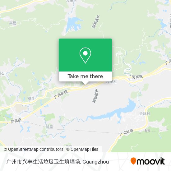 广州市兴丰生活垃圾卫生填埋场 map