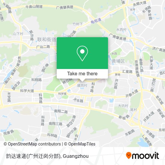韵达速递(广州迁岗分部) map