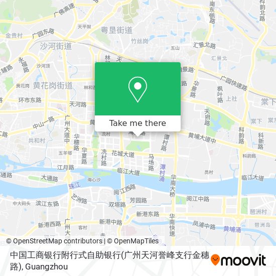 中国工商银行附行式自助银行(广州天河誉峰支行金穗路) map