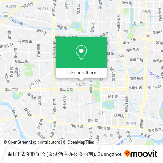 佛山市青年联谊会(金湖酒店办公楼西南) map