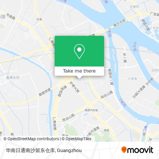 华南日通南沙留东仓库 map