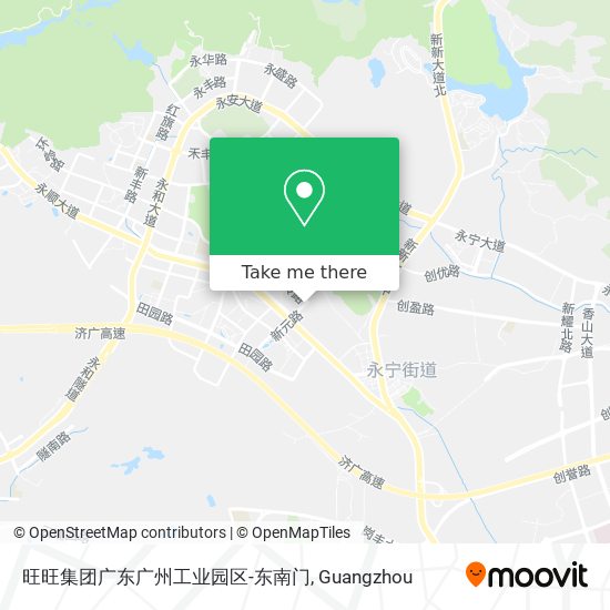 旺旺集团广东广州工业园区-东南门 map