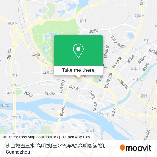 佛山城巴三水-高明线(三水汽车站-高明客运站) map