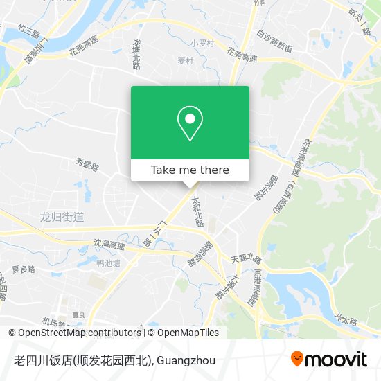 老四川饭店(顺发花园西北) map
