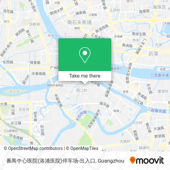 番禺中心医院(洛浦医院)停车场-出入口 map