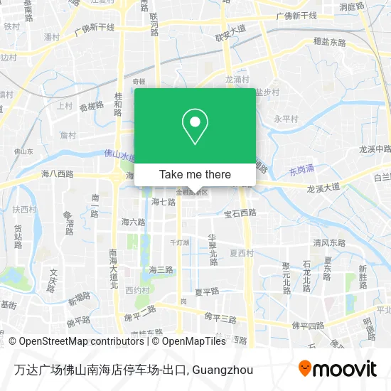 万达广场佛山南海店停车场-出口 map
