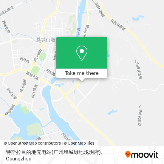 特斯拉目的地充电站(广州增城绿地珑玥府) map