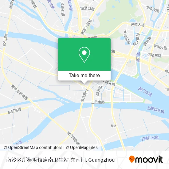 南沙区所横沥镇庙南卫生站-东南门 map