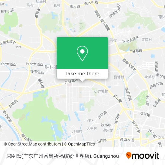 屈臣氏(广东广州番禺祈福缤纷世界店) map