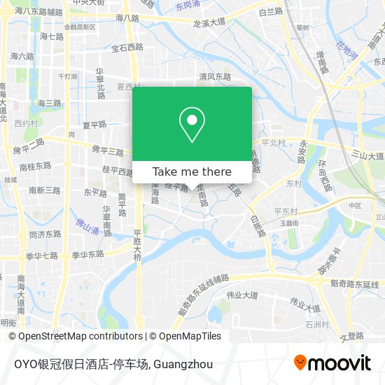 OYO银冠假日酒店-停车场 map